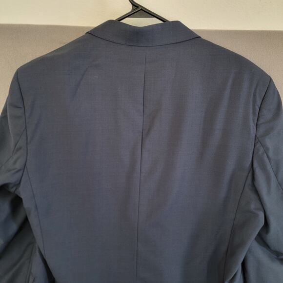 Saks Fifth Avenue Ermenegildo Zegna Navy Blue Blazer Suit Sz 44 100% Wool Italy - Picture 12 of 14